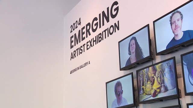 Creative Pinellas displaying artwork created by emerging artist during annual exhibit