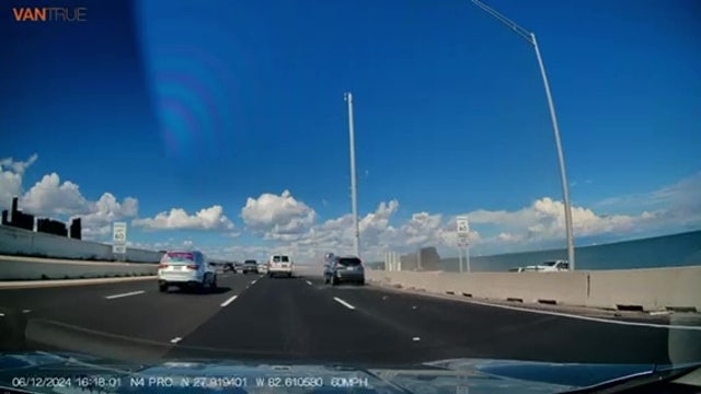 Video: Dashcam video captures ‘reckless’ driver involved in rollover crash on Howard Frankland Bridge