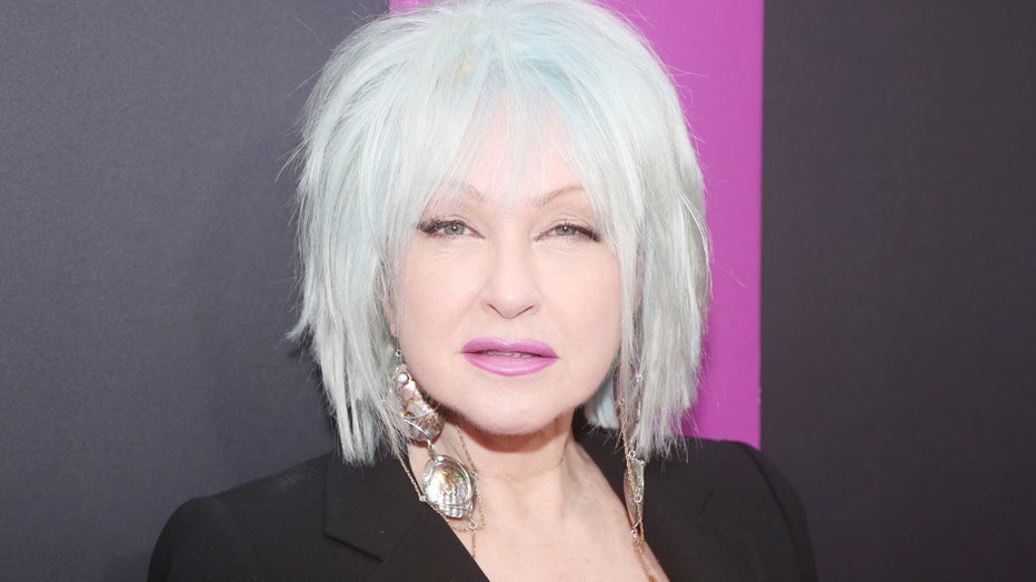 NEW YORK, NEW YORK - APRIL 19: Cyndi Lauper poses at the opening night celebration for the Huey Lewis & The News musical "The Heart of Rock and Roll" at The James Earl Jones Theater on April 19, 2024 in New York City. (Photo by Bruce Glikas/WireImage)