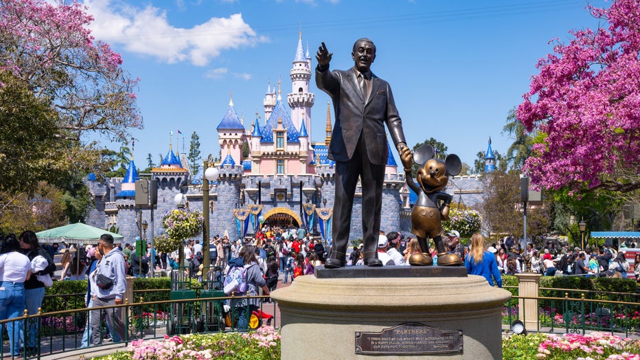 ANAHEIM, CA - APRIL 06: General views of the Walt Disney Partners statue at Disneyland on April 06, 2024 in Anaheim, California. (Photo by AaronP/Bauer-Griffin/GC Images)