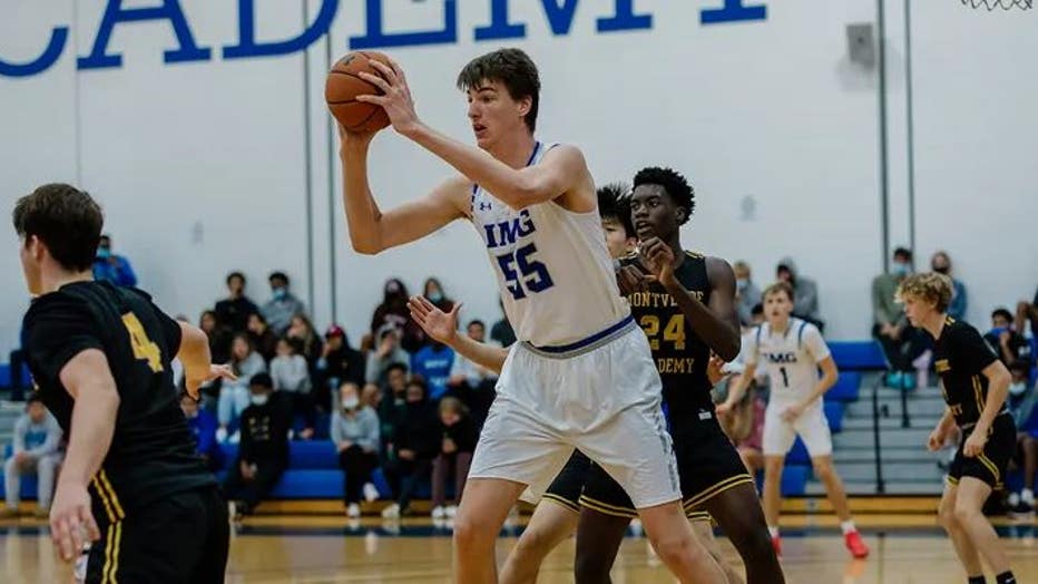 Olivier Rioux will become the tallest college basketball player ever once he begins his collegiate career. (IMG Academy)