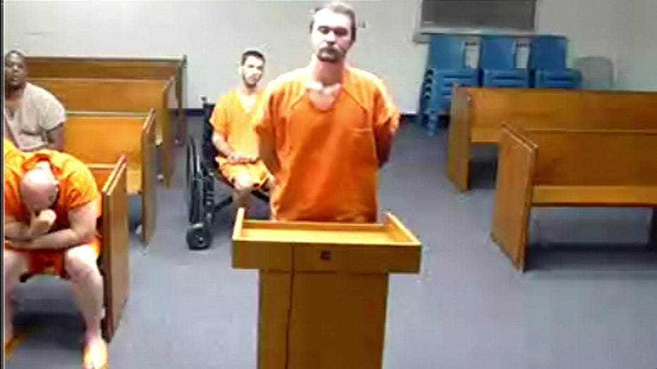 Talon Page makes a first appearance in a Polk County courtroom. 