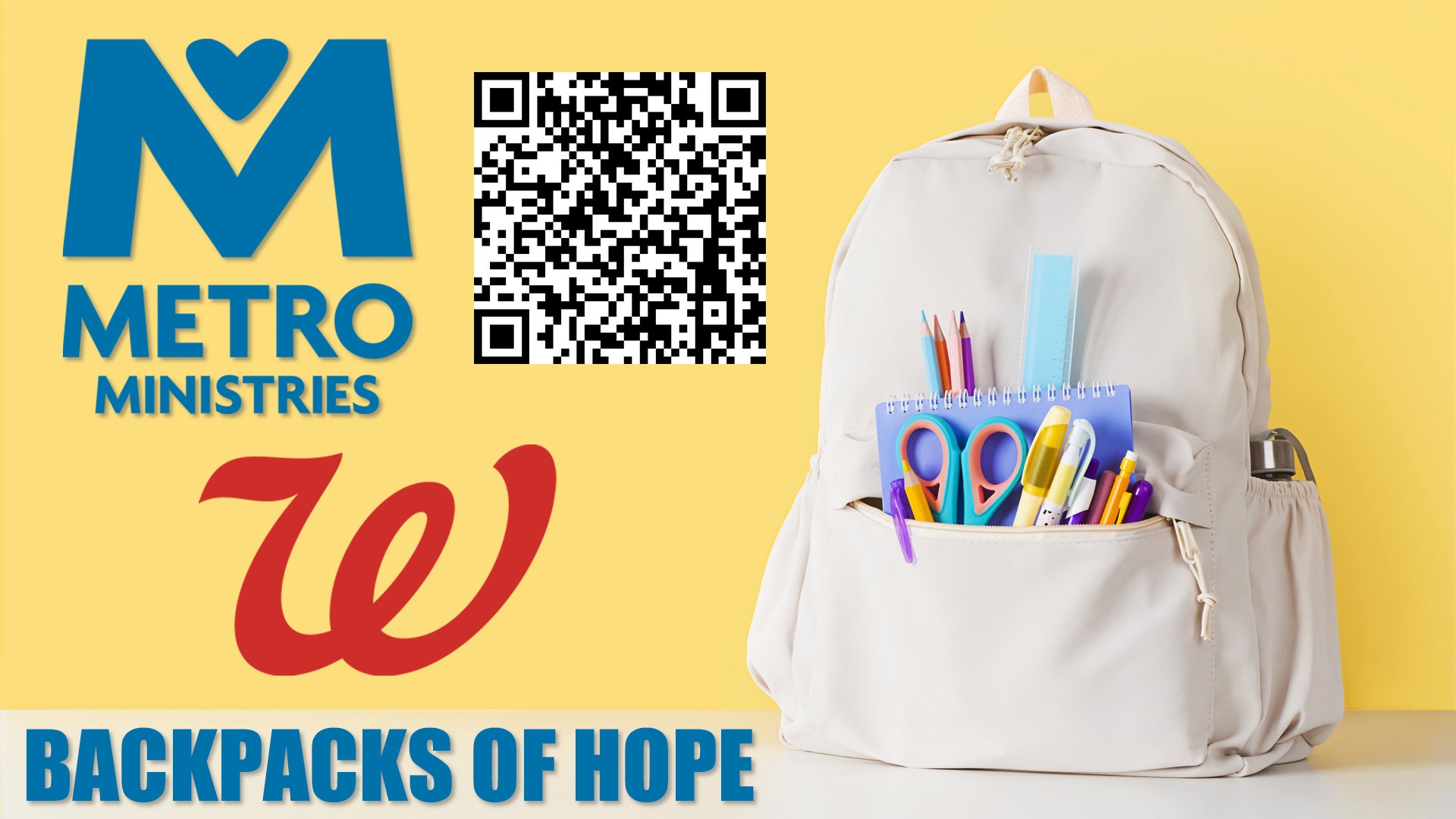FOX 13 teams up with Metropolitan Ministries to support Backpacks of Hope campaign