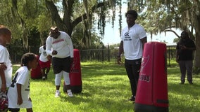 Bucs defensive lineman Calijah Kancey hosts inaugural youth football camp in Tampa