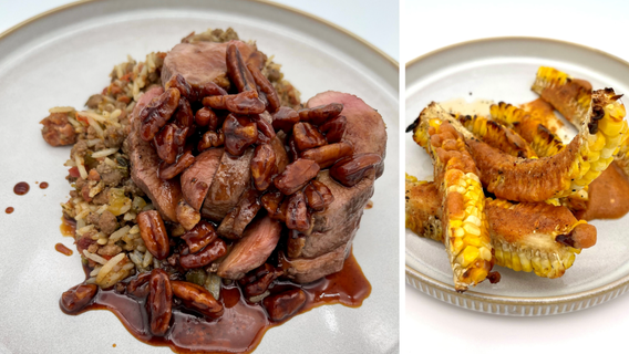 Dinner DeeAs recipe: Duck, Dirty Rice & Sweet Corn Ribs