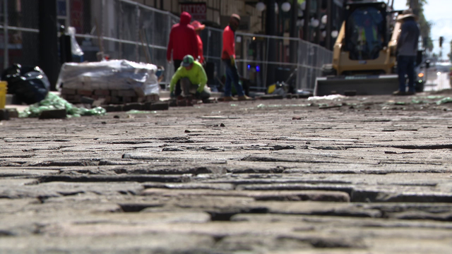 Brick installation begins on 7th Avenue in Ybor City