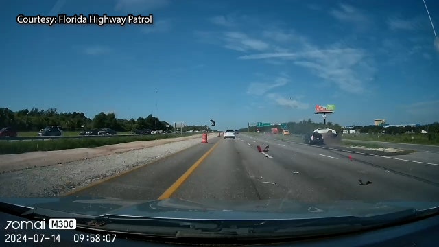 WATCH: SUV flips during crash on I-4 in Orange County, troopers searching for 3 people