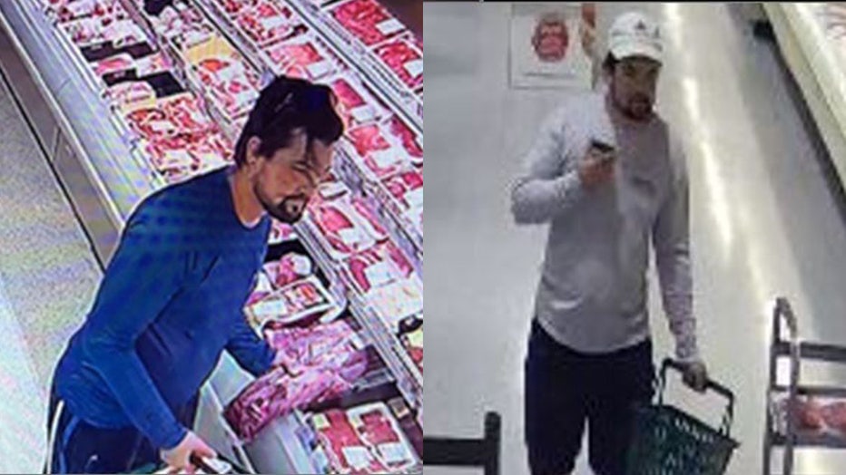 SWFL Crime Stoppers says a man stole nearly $600 worth of meat from a Publix supermarket. Image is courtesy of SWFL Crime Stoppers.