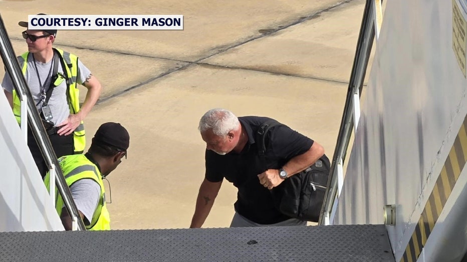 Customers safely deplaned and were bussed to the terminal, according to American Airlines. 