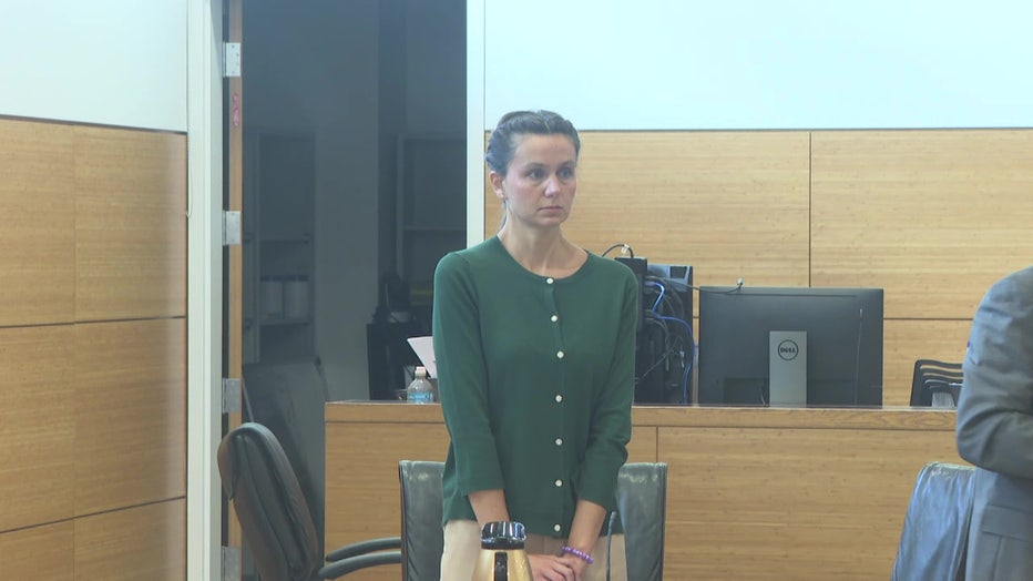 Ashley Benefield appears in court as jury selection begins for her murder trial.