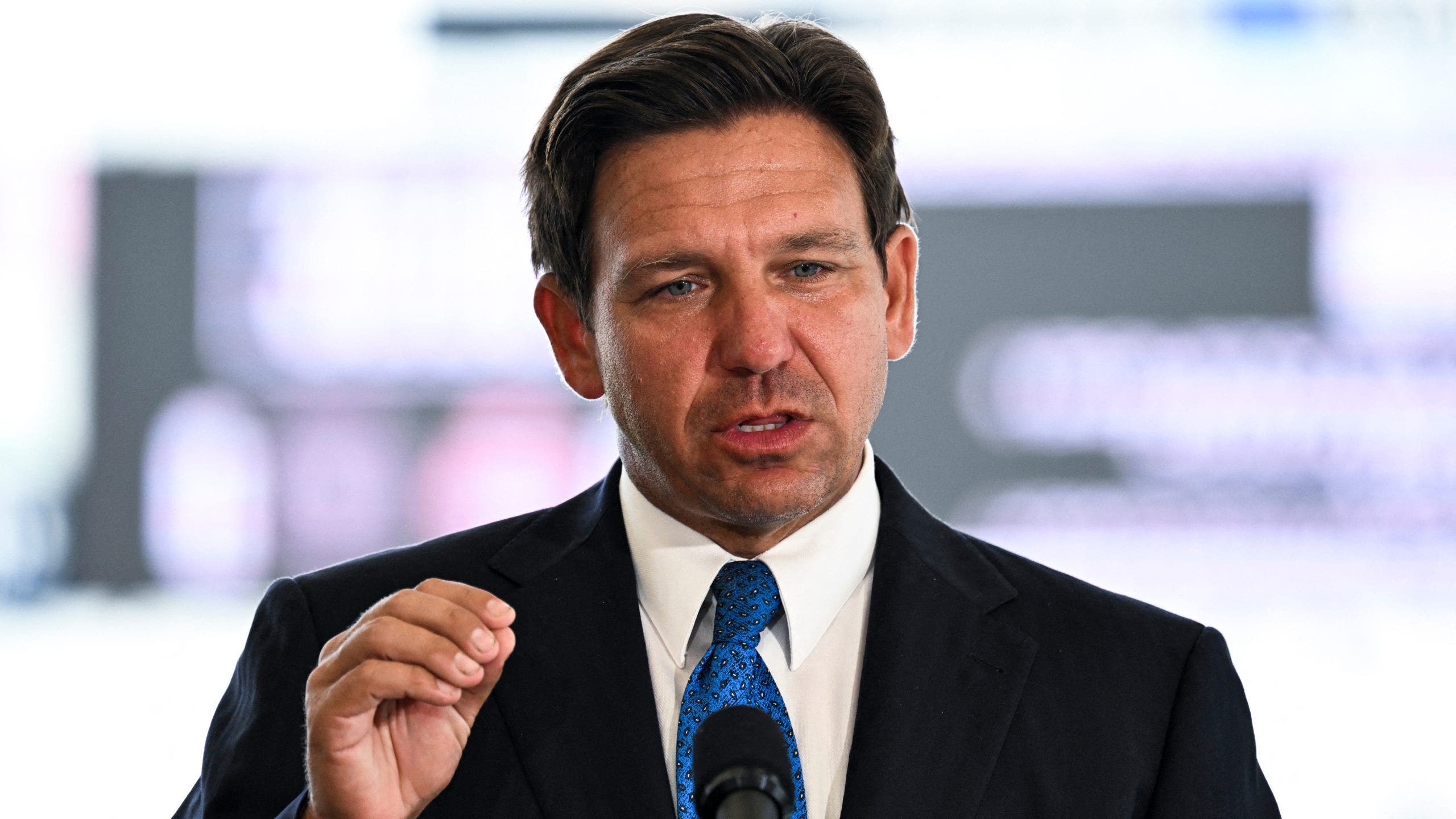 Governor DeSantis holding press conference alongside Florida's commerce secretary