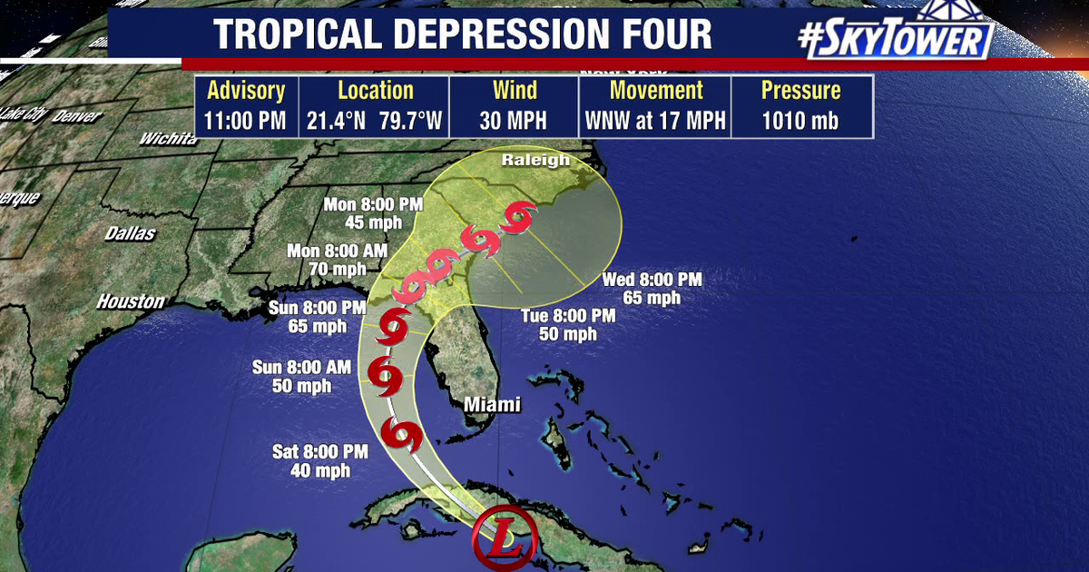 Tropical Depression 4 forms off Cuba’s coast, expected to become ...