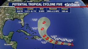 Tracking the Tropics: Potential Tropical Cyclone Five expected to become Ernesto within next few days