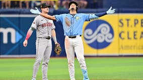 Carlson hits RBI single in 12th and Rays outlast Diamondbacks 8-7 after blowing 6-run lead