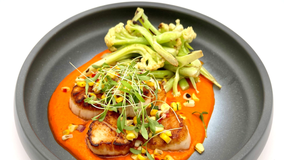 Recipe: Scallops, Romesco & Caulilini