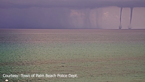 Trio of waterspouts spotted off Palm Beach