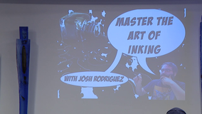 Comic artist inspiring others through inking at Imagine Museum