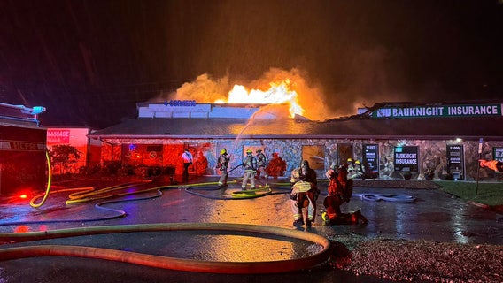 Fire engulfs strip mall in Hernando County, building deemed 'total loss'