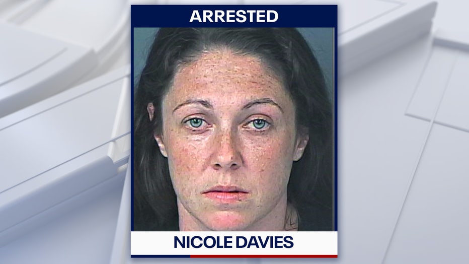 Nicole Davies mugshot courtesy of the Hernando County Sheriff's Office.