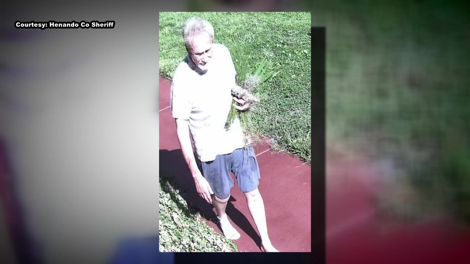 David Brown was spotted on surveillance video walking without shoes.