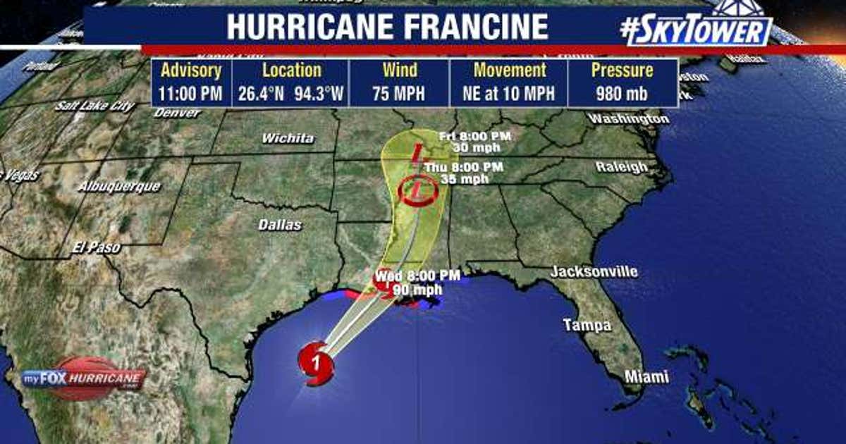 Francine becomes hurricane, likely headed for U.S. Gulf Coast: NHC ...