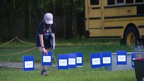 Volunteers help set up massive 9/11 memorial in Land O’Lakes