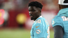 Dolphins' Tyreek Hill detained hours before game vs Jaguars