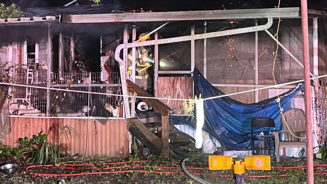 Firefighter hospitalized after battling fire at Hernando County home
