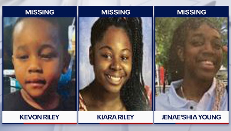 A Florida Missing Child Alert has been issued for three kids last seen in St. Petersburg. Credit: FDLE.