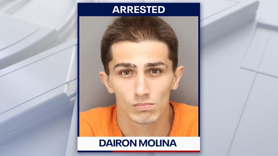 Dairon Molina mugshot courtesy of the Pinellas County Sheriff's Office.