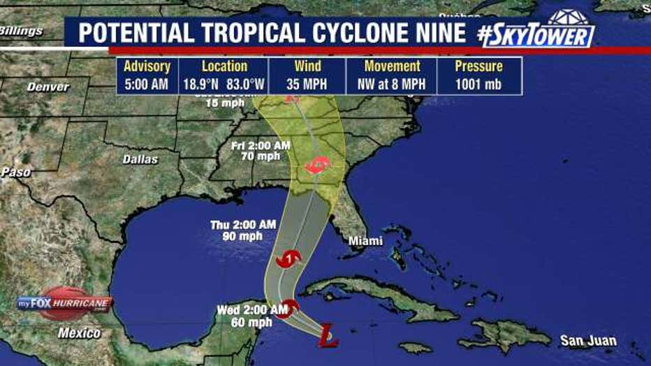 Hurricane, storm surge watches issued for Tampa Bay area for system