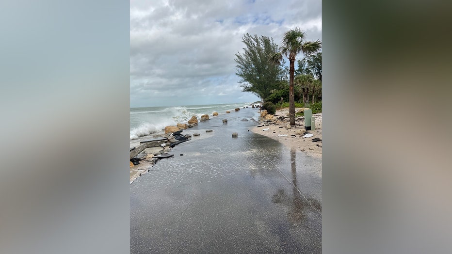 Casey Key began flooding on Thursday morning. Credit: Sarasota County Government