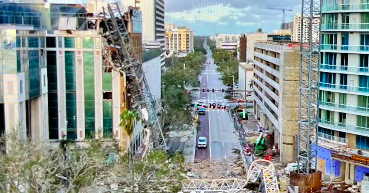 St. Petersburg construction crane falls from high rise during