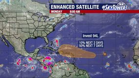 Invest 94L moving through the Atlantic, no immediate threat to Florida