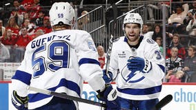 Hagel scores 3, Hedman adds 2 as Lightning beat Devils 8-5