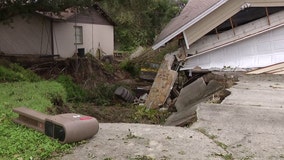 Possible sinkhole nearly swallows two Polk County homes after Hurricane Milton