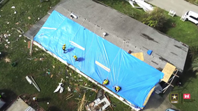 Roof damage from Milton? Operation Blue Roof can help with a temporary repair