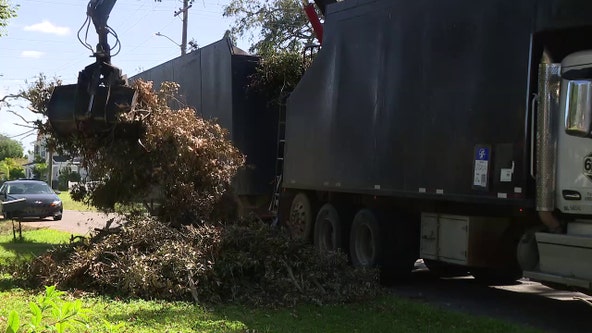 Tampa Bay area crews working around the clock to haul debris from Hurricanes Helene, Milton