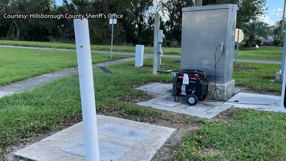 Hillsborough County deputies said Soyal Zapata-Dye tried to steal a generator that was powering a traffic signal. (Courtesy: HCSO)
