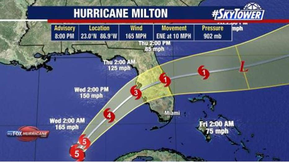 Hurricane Milton tracker: Storm strengthens back to Cat. 5 as it takes aim at Florida Hurricane Milton tracker: Storm strengthens back to Cat. 5 as it takes aim at Florida