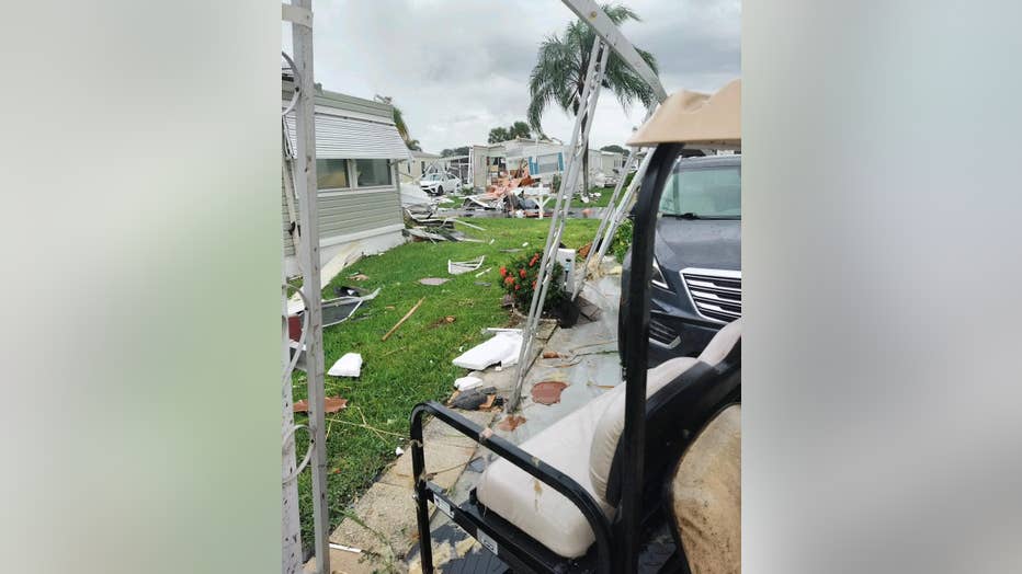 A possible tornado tore through a mobile home park in Lake Placid on Wednesday. Image is courtesy of the Highlands County Sheriff's Office.