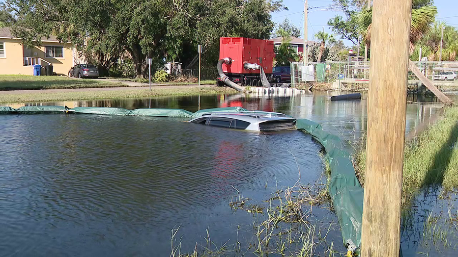 Many homes around Lake Maggiore in South St. Pete remain flooded and without power in the aftermath of Hurricane Milton.