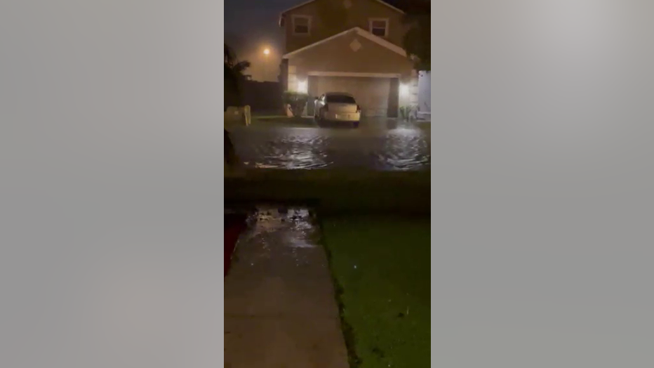 Neighborhoods in Lakeland began experiencing flooding as heavy rain from Hurricane Milton moved inland. (Courtesy: Garland Hively)