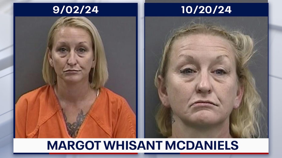 Margot Whisant Mcdaniels mugshots from both DUIs in the last two months. Courtesy: Florida Highway Patrol