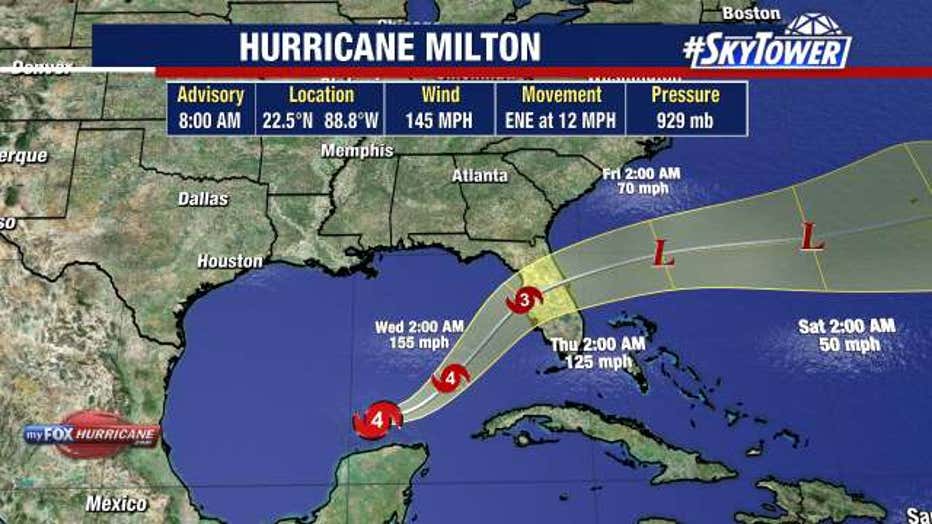 Hurricane Milton is expected to be a dangerous, major hurricane when it makes landfall on Florida's Gulf Coast late Wednesday or early Thursday.