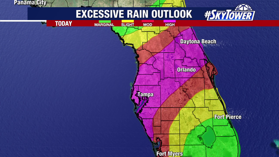 Hurricane Milton will bring heavy rain to parts of Florida, including the Tampa Bay area, Wednesday through Thursday.