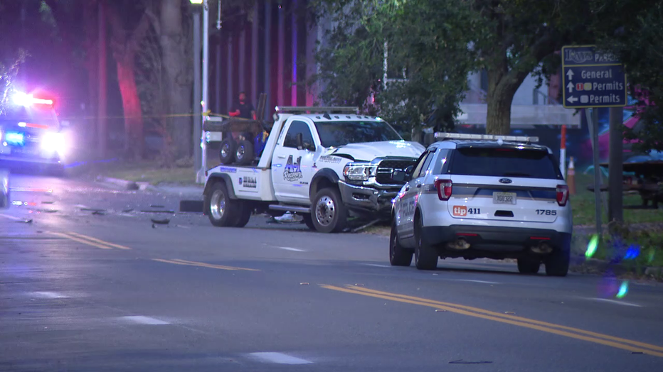 Two adults are dead, and a child was seriously injured after a tow truck and an SUV collided in St. Petersburg on Tuesday evening.