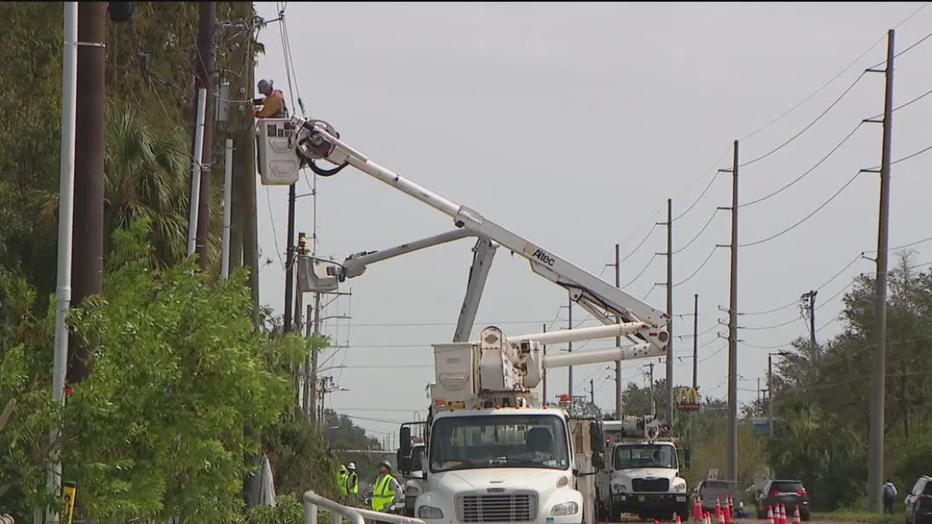 Crews are working to restore power to hundreds of thousands of TECO customers in the aftermath of Hurricane Milton.