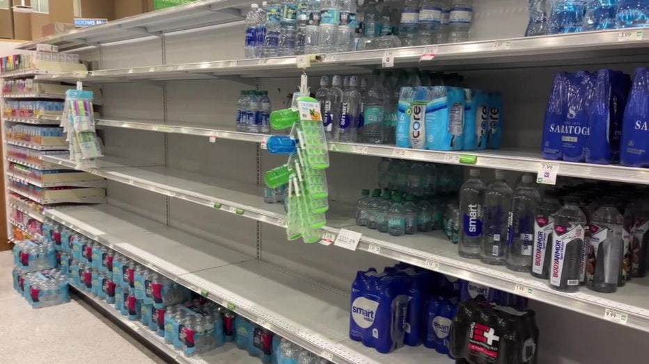 Stores across the Bay Area were out of bottled water ahead of Hurricane Milton. 