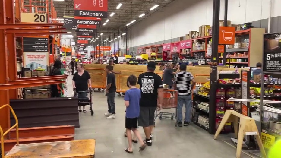 Bay Area residents stocked up on supplies at home improvement stores ahead of Hurricane Milton.